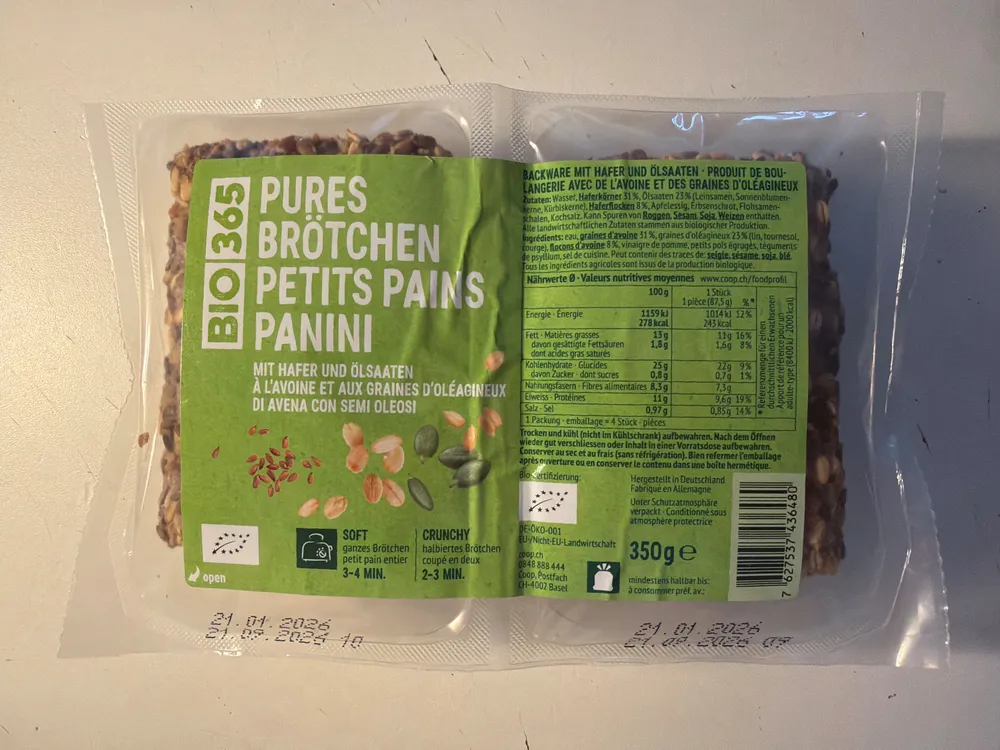 Pures Brötchen / Petits pains / Panini