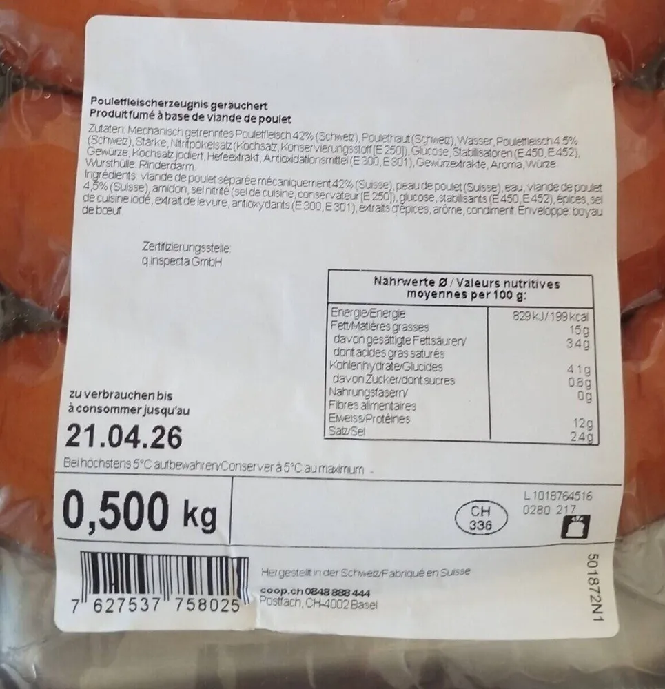 Coop Chicken Cervelas