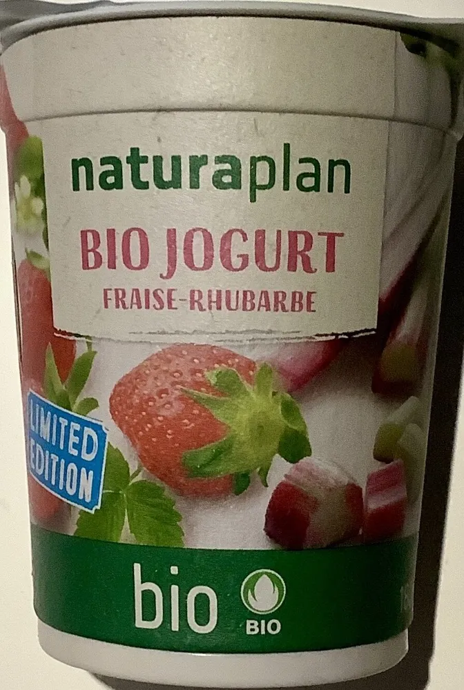 Yogourt bio fraise-rhubarbe
