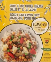 Curry de pois chiches, légumes grillés et riz au jasmin