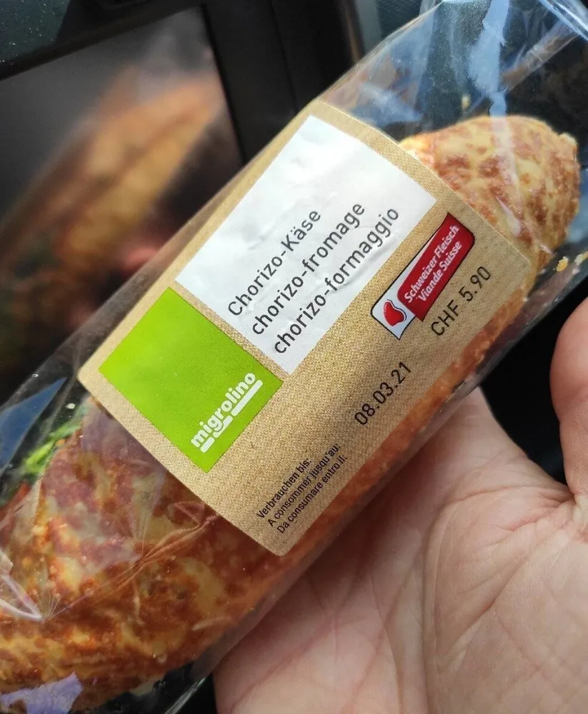 Sandwich chorizo-fromage