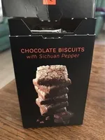 Chocolate biscuits with sichuan pepper