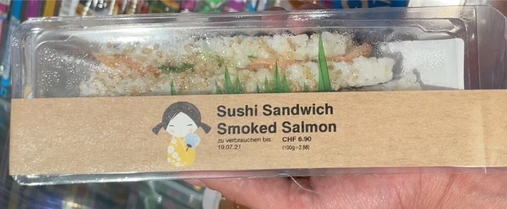 Sushi sandwich smoked salmon