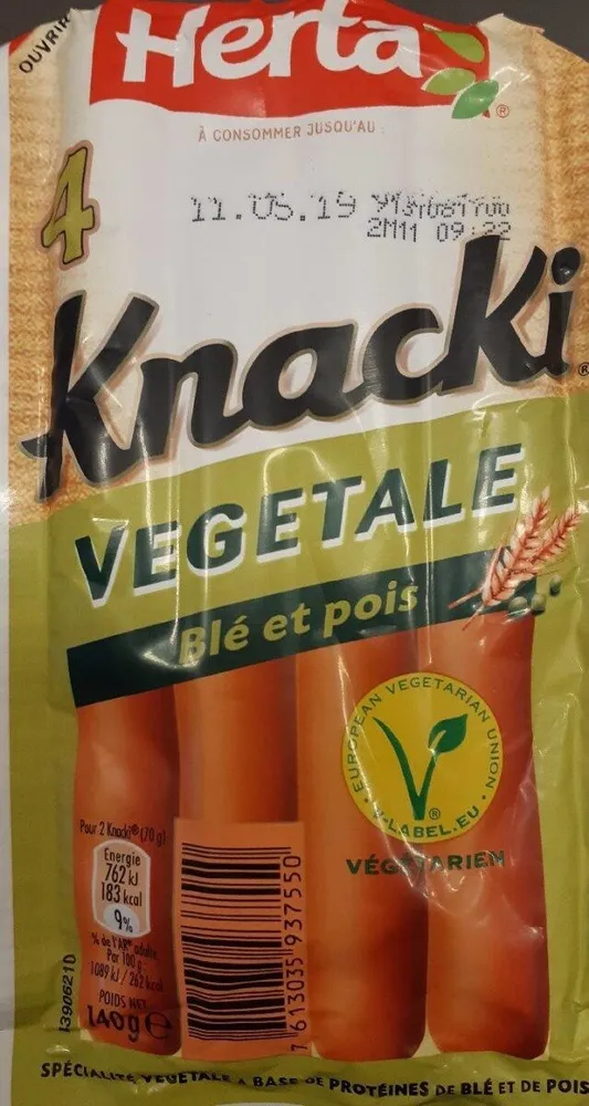 Knacki Végétale blé et pois