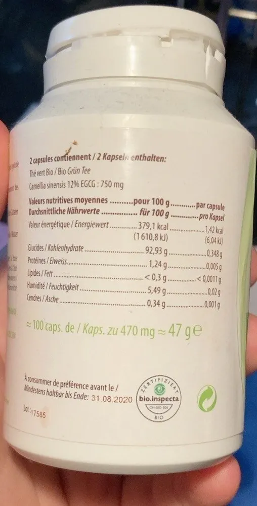 Gellule thé vert
