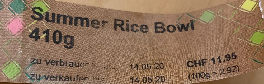 Summer rice bowl