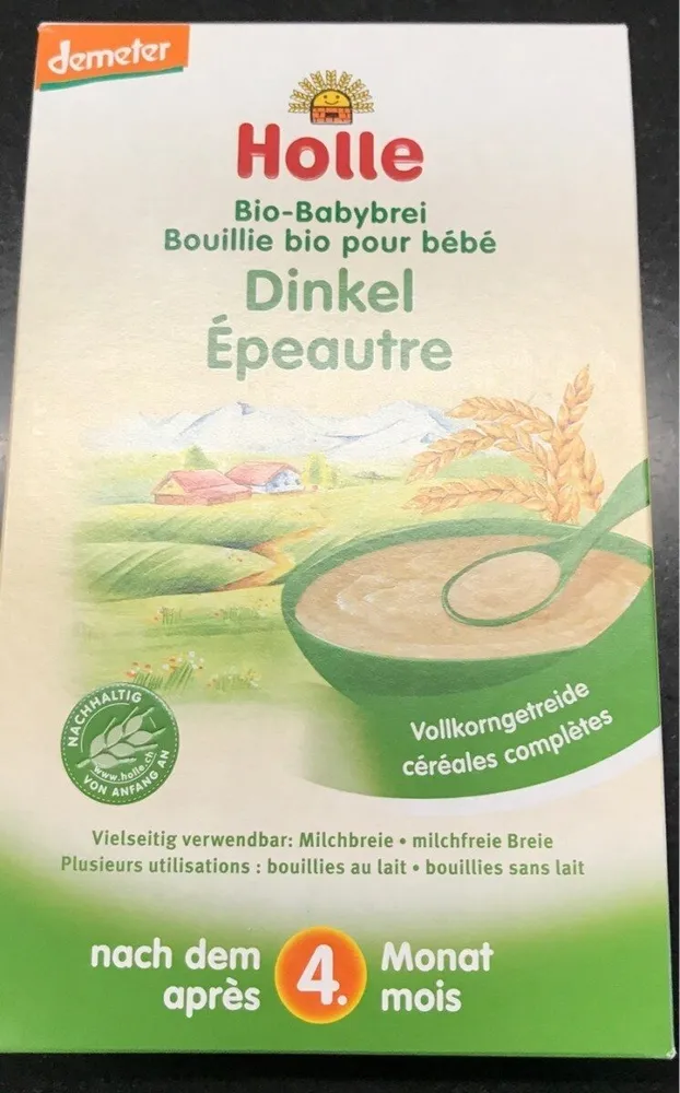 Bouillie bio pour bébé épeautre