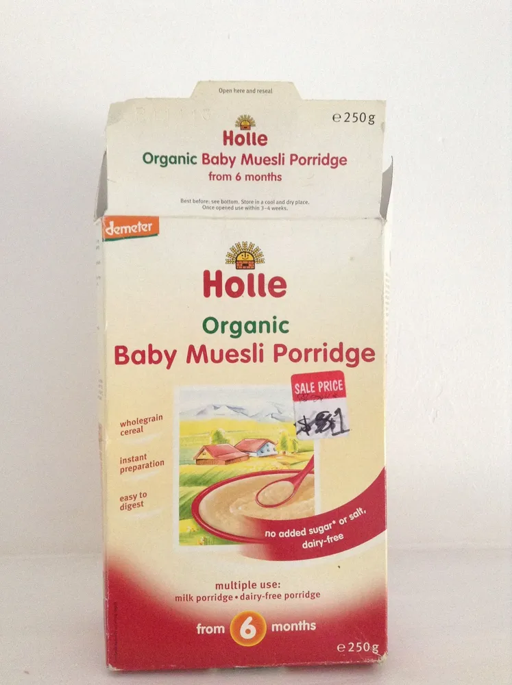 Organic baby muesli porridge