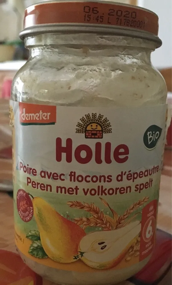 Petit Pot Poire Flocons Epeautre