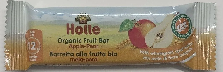 Organic fruit bar -apple pear