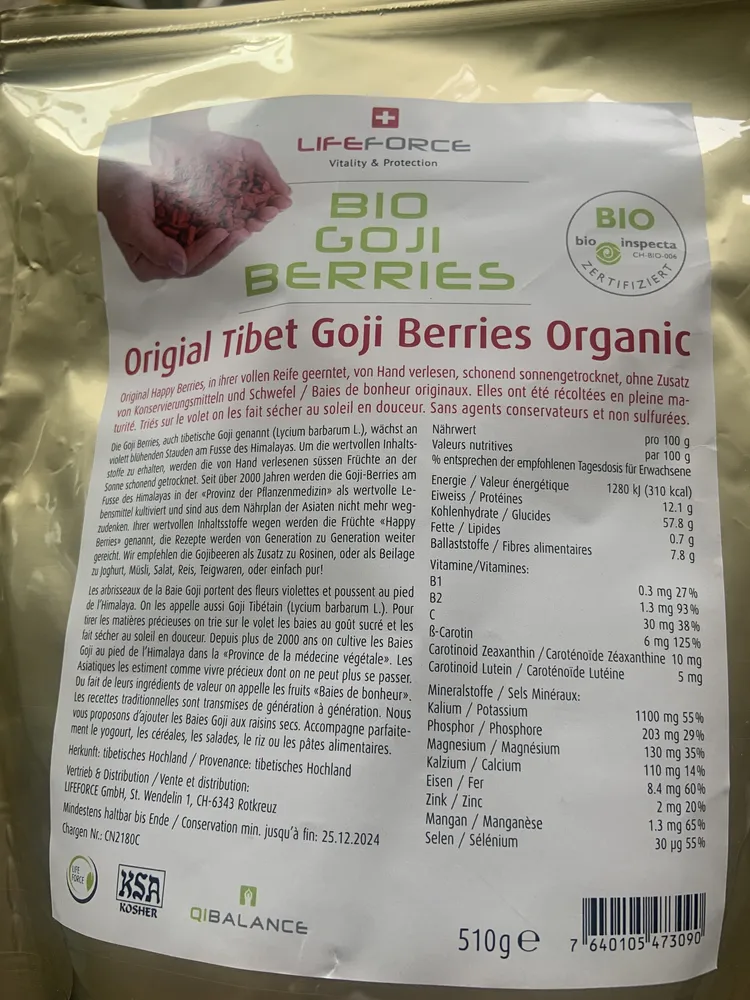 Original Tíbet Goji Berries Organic