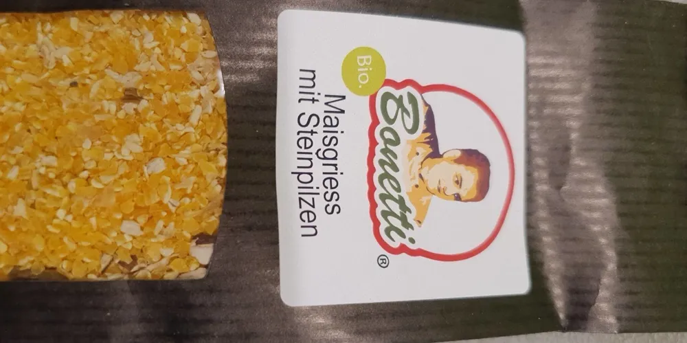 Maisgriess mit Steinpilzen