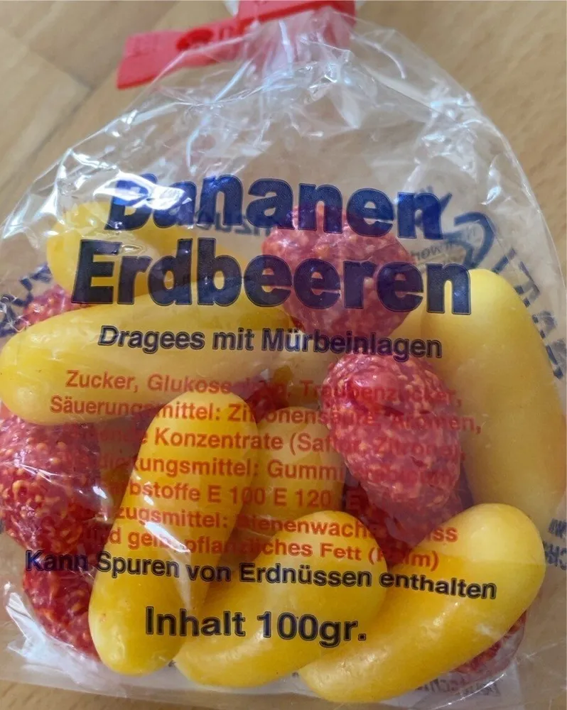 Bananen Erdbeeren Dragees
