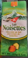 Lait noisettes suisse
