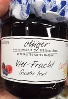 Spécialités faites maison quatre fruit confiture
