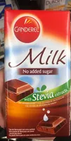 Milk no added sugar with stevia extracts