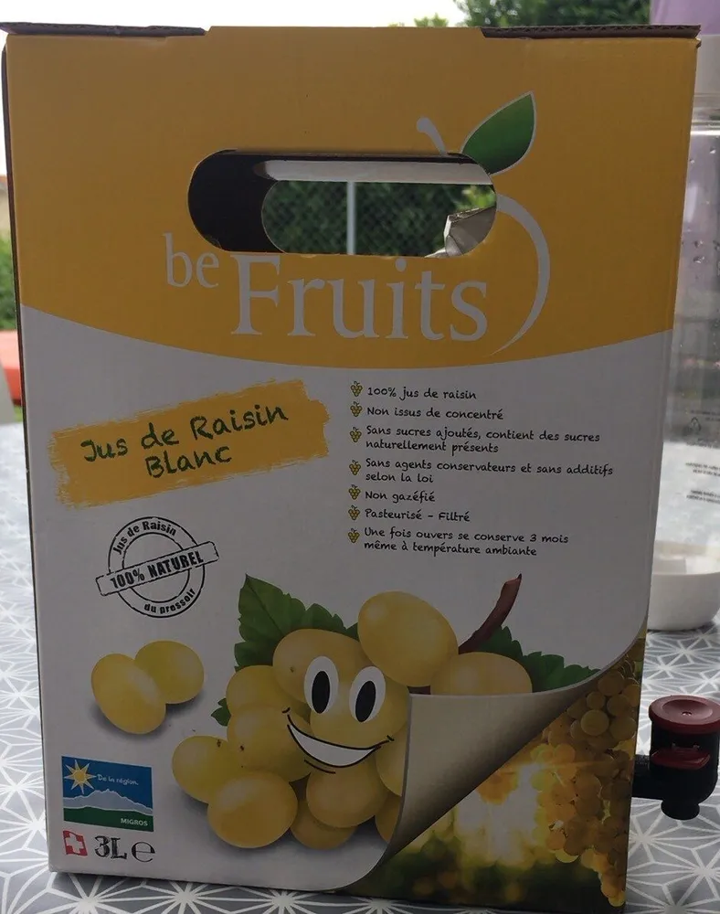 Jus de raisin blanc