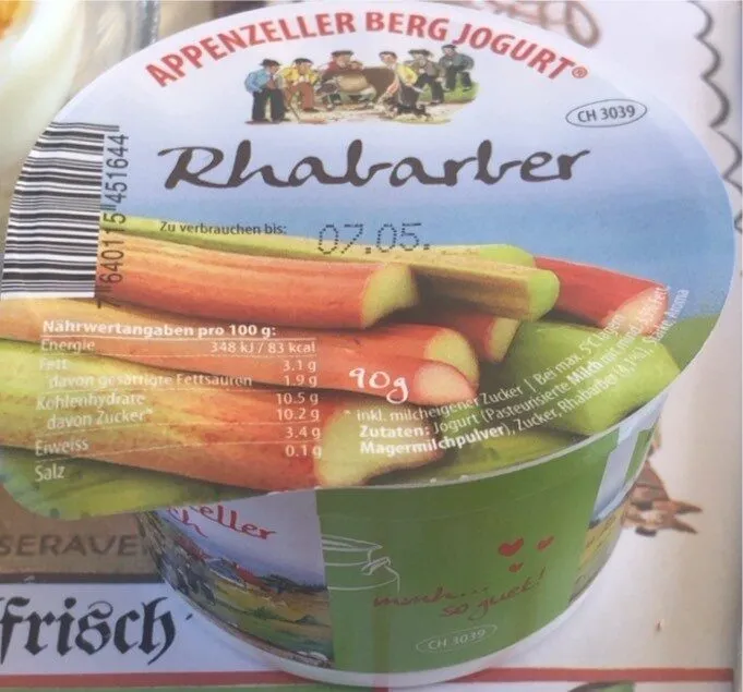 Appenzeller Berg Jogurt Rhabarber