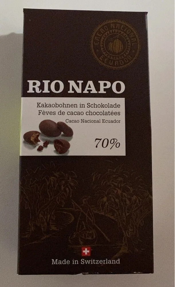 Feves de cacao chocolatées