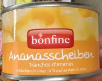 Tranches d'ananas dans le sirop