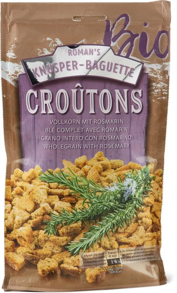 Croutons blé complet avec romarin