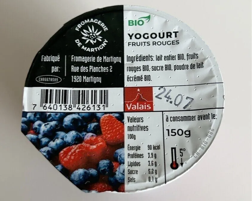 Yogurt fruits rouge