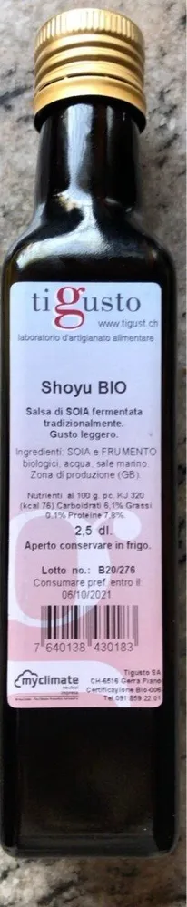 Shoyu bio, salsa di soia fermentata