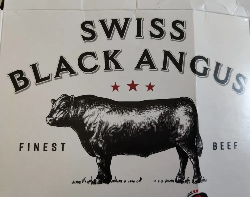 Swiss pure black angus burger