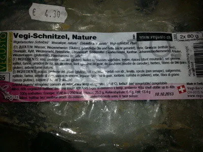 Vegi-Schnitzel, Nature