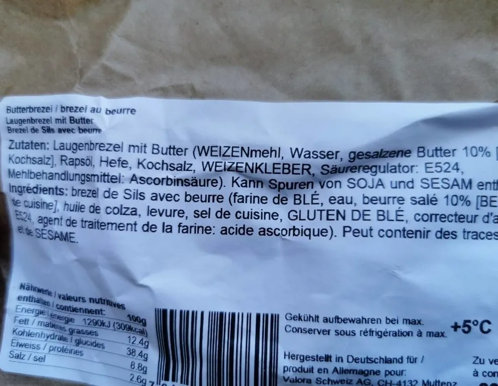 Bretzel au beurre