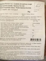 Graines de quinoa rouge bio