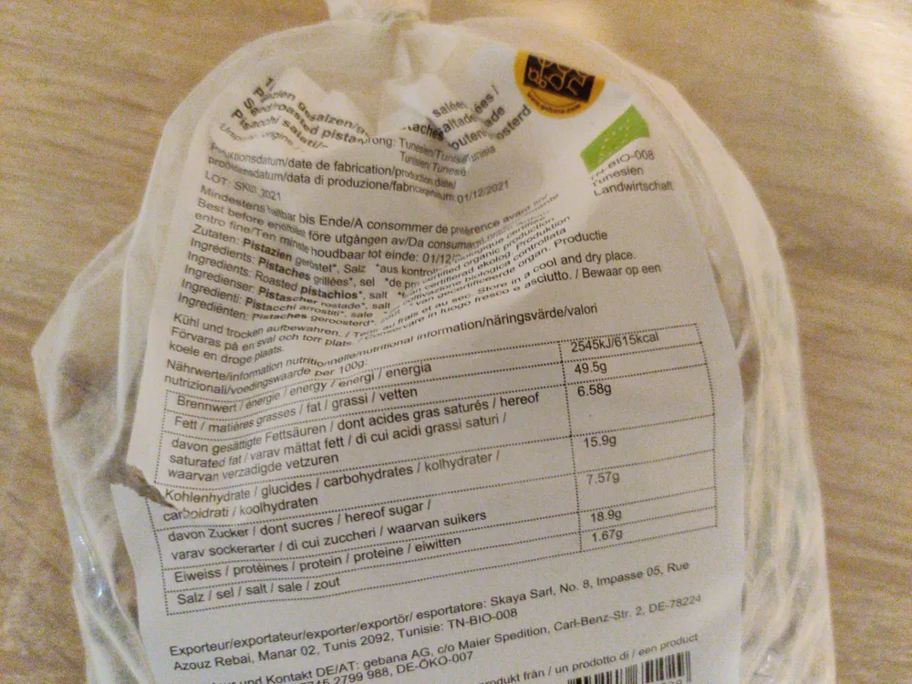 Pistazien gesalzen