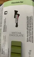 Chocolat blanc avec thé vert en poudre