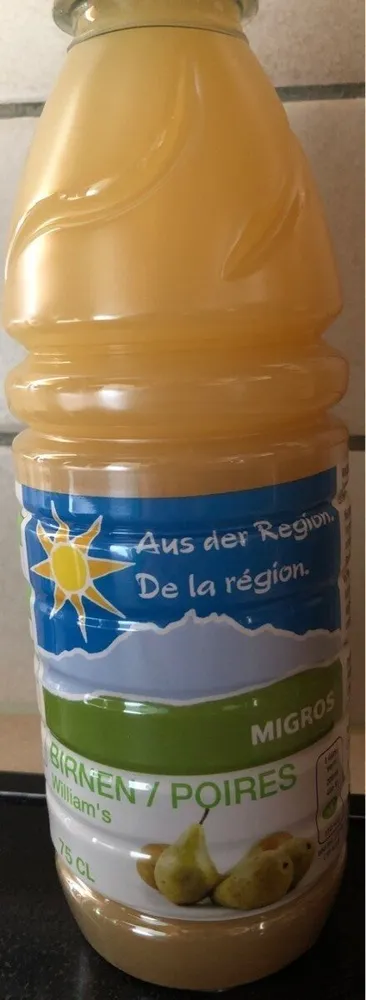 Jus de poire de la region