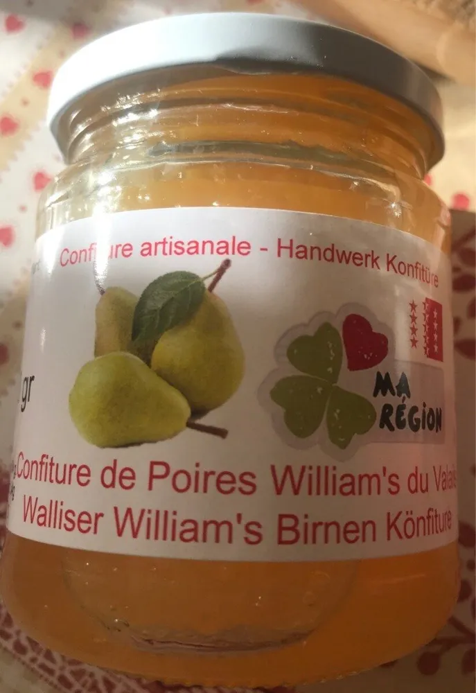 Confiture de Poires William's du Valais