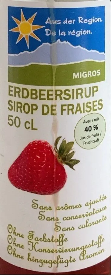 Sirop de fraises