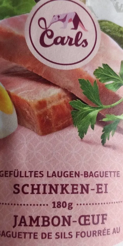Baguette de sils fourrée au jambon-ouef