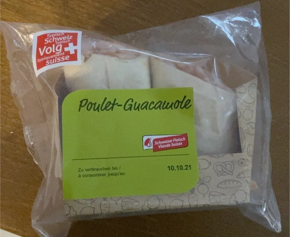 Wrap poulet guacamole
