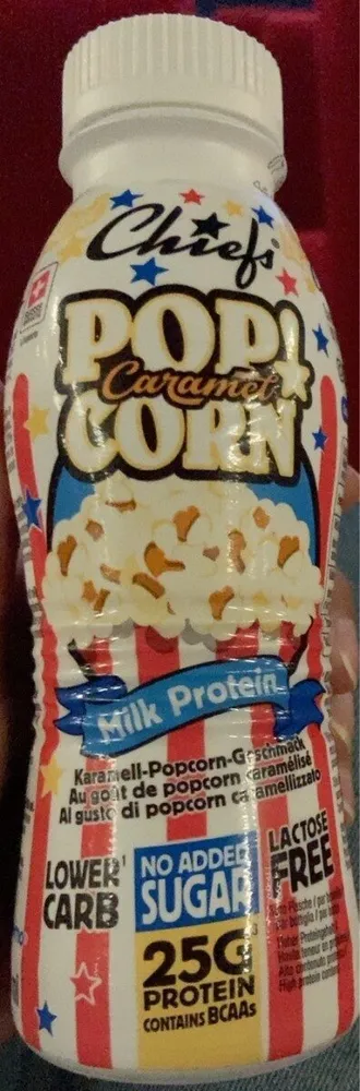 Pop corn caramel milk protein