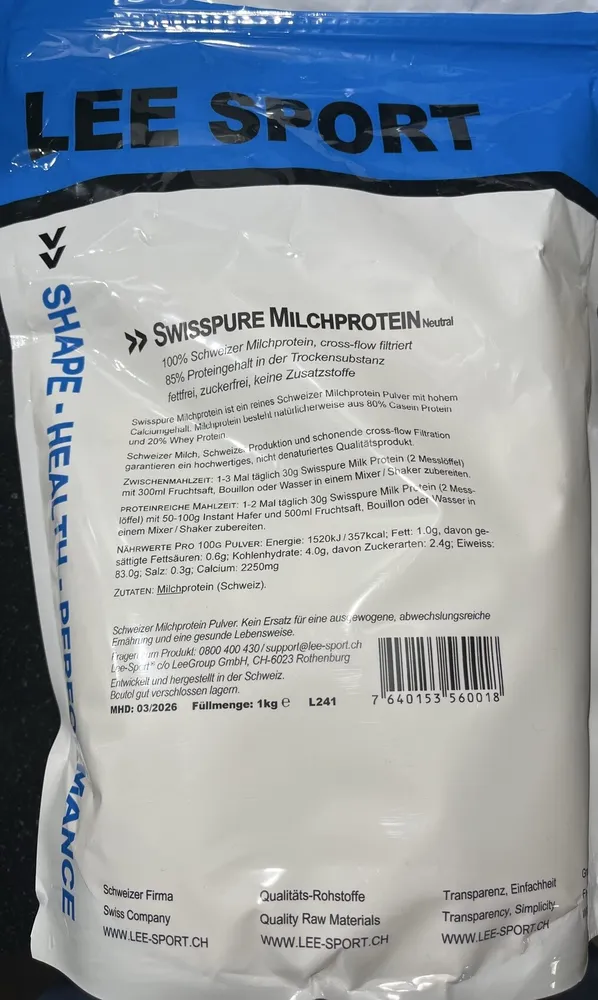 Swisspure Milchprotein Neutral
