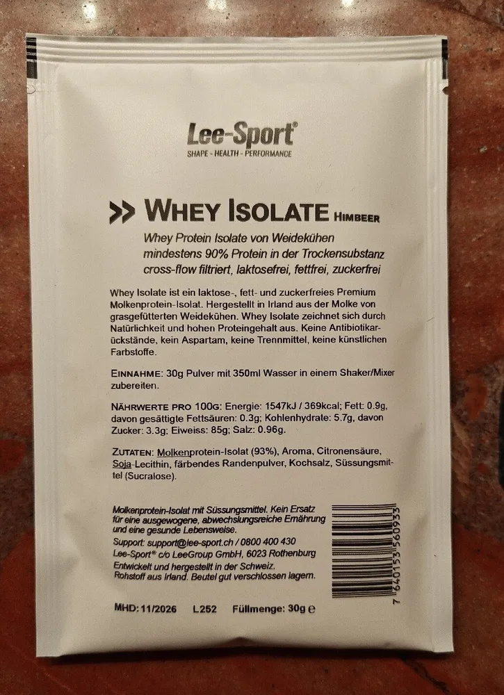 Whey Isolate Himbeer