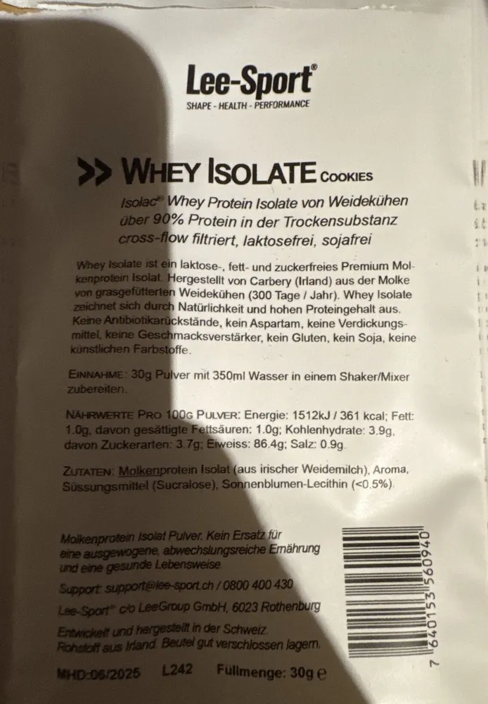 Whey Isolate Cookies