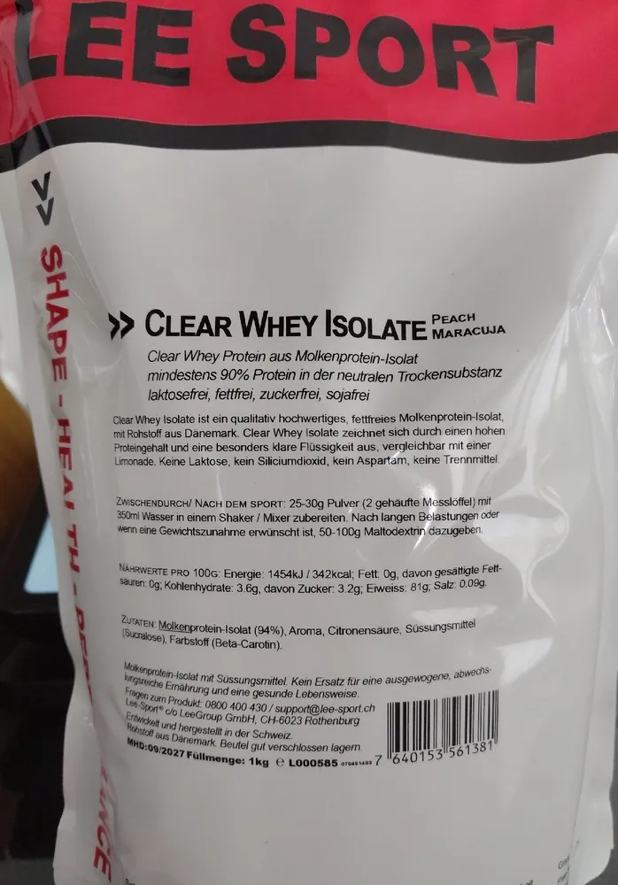 Clear Whey Isolate Peach Maracuja