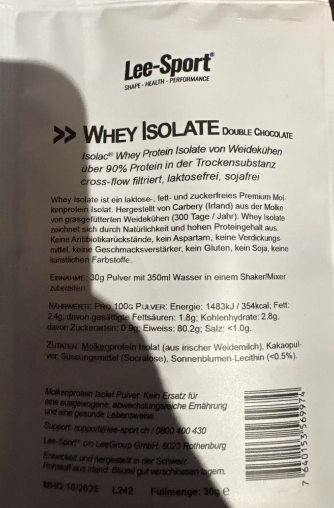 Whey Isolate Double Choclate