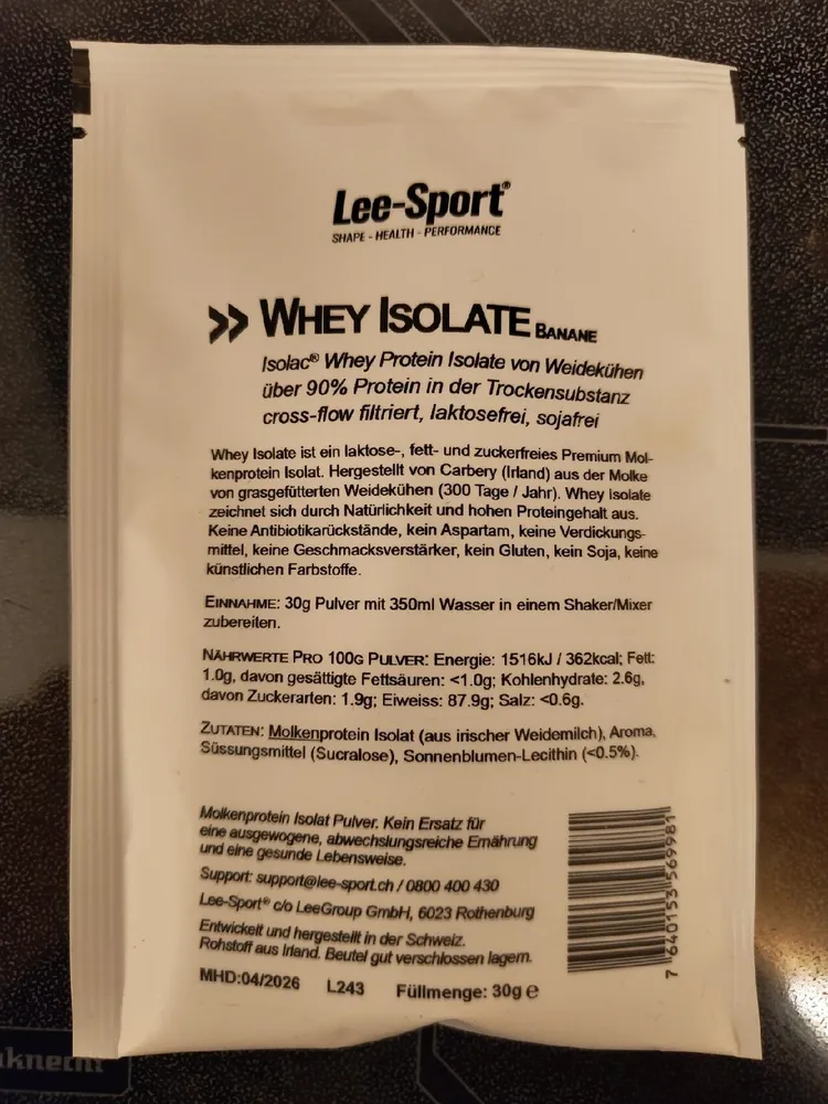 Whey Isolate Banane