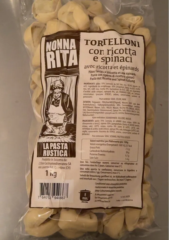 Tortelloni con ricotta e spinaci