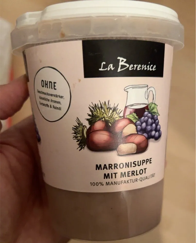 Maroniesuppe mit Merlot