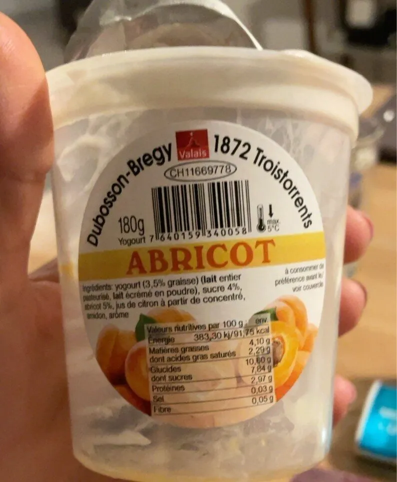 Yogourt abricot Ma région