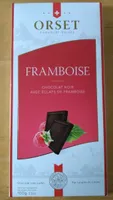 Chocolat noir avec éclats de framboise