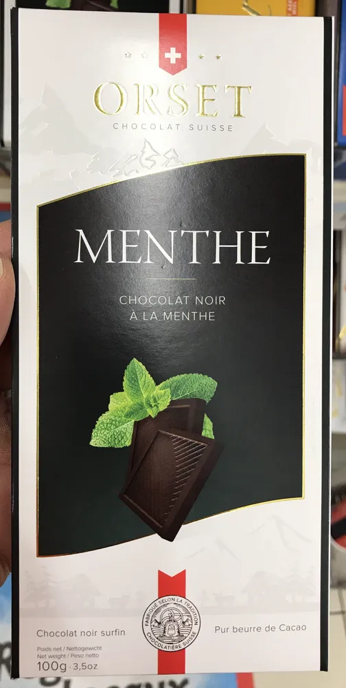 Chocolat noir à la menthe